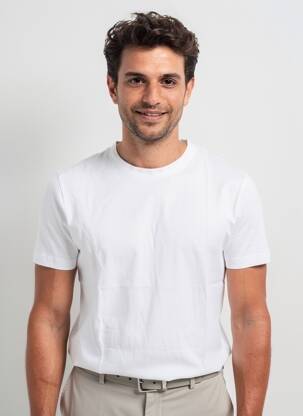 T-shirt coupe droite manches courtes blanc ESPRIT homme