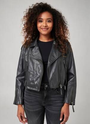 Veste simili cuir poches noir NASTY GAL femme
