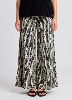 Pantalon large poches taille normale noir AANOUKIS femme