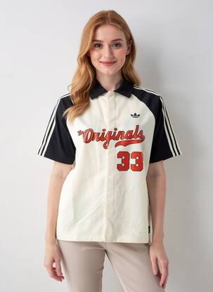Veste casual coupe droite beige ADIDAS femme