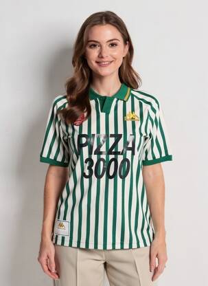 Polo imprimé rayures manches courtes vert KAPPA femme