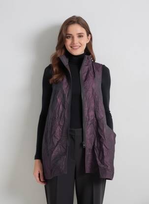 Veste casual coupe droite violet KOZAN femme