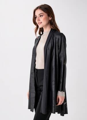 Veste casual coupe droite noir KOZAN femme
