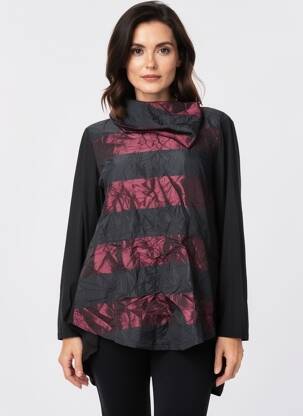 Tunique manches longues manches longues noir KOZAN femme