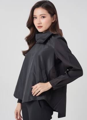 Top manches longues manches longues noir KOZAN femme