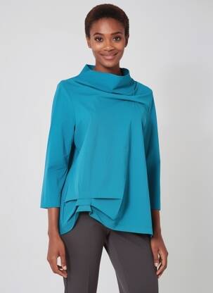 Top manches longues manches longues vert KOZAN femme