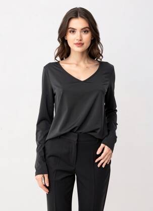 T-shirt manches longues manches longues noir KOZAN femme