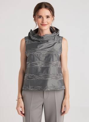 Top stretch sans manche gris KOZAN femme