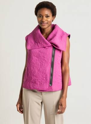Veste casual coupe droite violet KOZAN femme