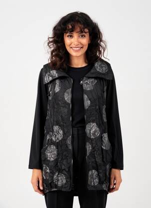 Veste casual col chemisier noir KOZAN femme