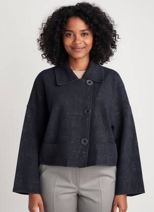 Veste casual poches bleu GERSHON BRAM femme