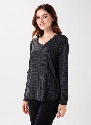 T-shirt manches longues manches longues gris KOZAN femme