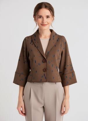 Veste casual coupe droite marron GERSHON BRAM femme