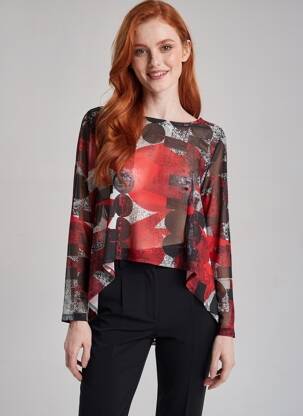 Top manches longues manches longues rouge KOZAN femme