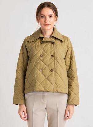 Doudoune manches longues sans capuche vert URBAN BY ALEMBIKA femme