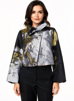 Veste casual fermeture boutonnée sur le devant gris ALEMBIKA femme