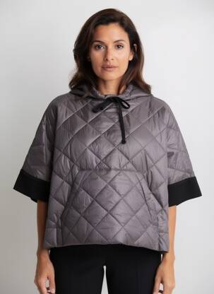 Doudoune poches sans capuche gris ALEMBIKA femme