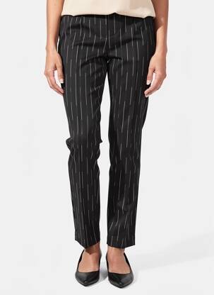Pantalon slim taille élastique taille normale noir ALEMBIKA femme