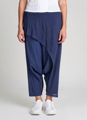 Sarouel tissage jersey taille normale bleu ELSEWHERE femme