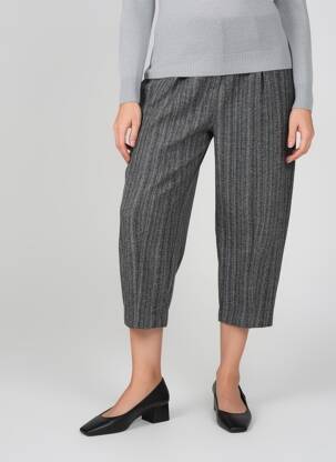 Pantalon 7/8 taille haute taille haute gris CPC femme
