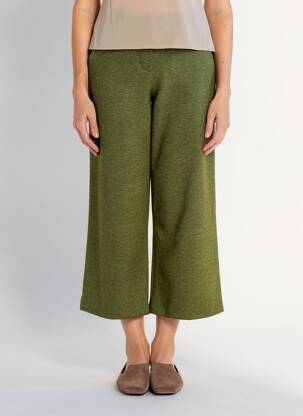 Pantalon 7/8 stretch taille normale vert ALEMBIKA femme