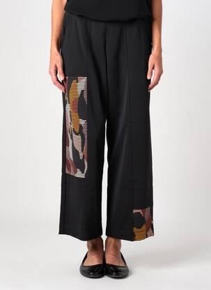 Pantalon 7/8 stretch taille normale noir ALEMBIKA femme