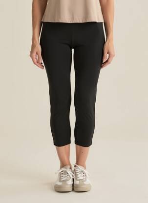 Legging effet matière satinée taille normale noir KOZAN femme