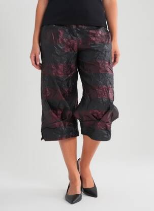 Pantacourt stretch taille normale rouge KOZAN femme
