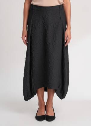 Jupe longue fermeture zippée au dos gris GERSHON BRAM femme