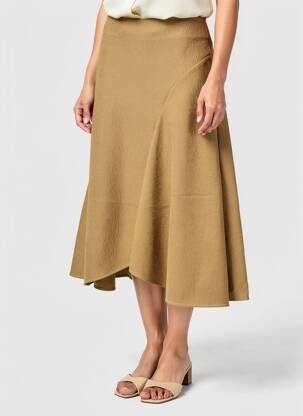 Jupe longue fermeture zippée au dos vert CPC femme