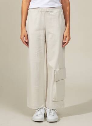Pantalon droit stretch taille normale beige ALEMBIKA femme