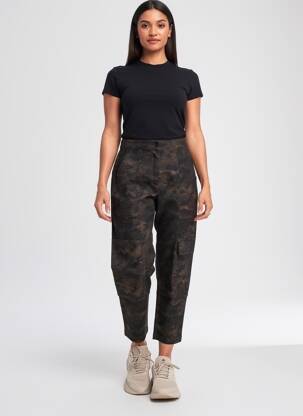 Pantalon cargo slim taille normale vert ALEMBIKA femme
