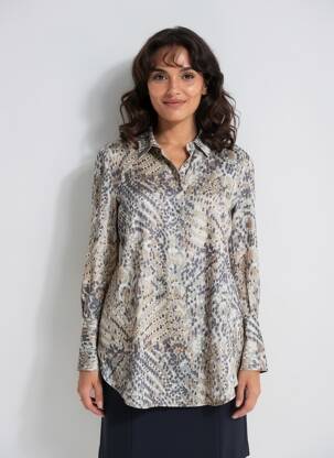 Tunique manches longues fermeture boutonnée sur le devant gris CATNOIR femme