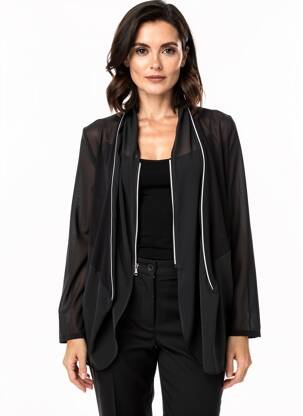 Veste casual fermeture zippée sur le devant noir TUZZI femme