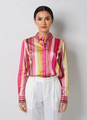 Chemisier coupe fluide manches longues rose FUEGO WOMAN femme