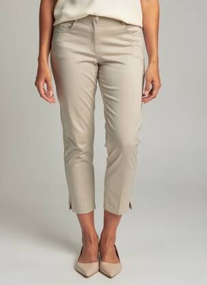 Pantalon 7/8 stretch taille normale beige EAST DRIVE femme