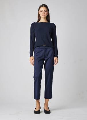 Pantalon 7/8 taille élastique taille normale bleu ESQUALO femme