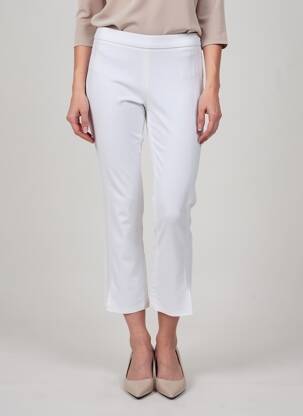 Pantalon 7/8 taille élastique taille normale blanc RAFFAELLO ROSSI femme