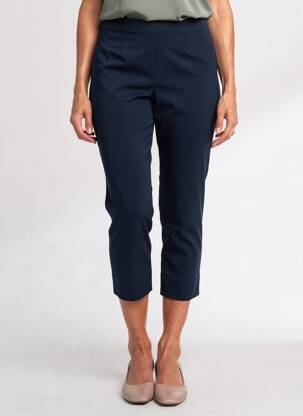 Pantalon 7/8 taille haute taille haute bleu RAFFAELLO ROSSI femme