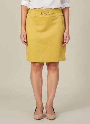 Jupe courte poches jaune ESQUALO femme