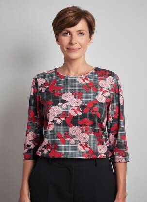 T-shirt manches longues manches longues noir BARBARA LEBEK femme