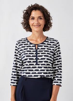 Top manches longues manches longues bleu RABE femme