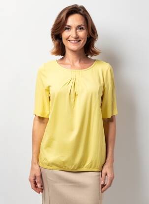 T-shirt col rond manches courtes jaune RABE femme