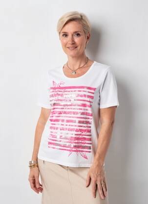 T-shirt sérigraphie manches courtes rose GERRY WEBER femme