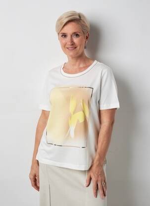 T-shirt imprimé fantaisie manches courtes blanc GERRY WEBER femme