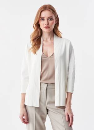 Gilet manches longues manches 3/4 blanc CONCEPT  K femme