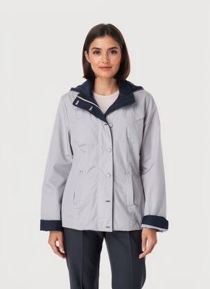 Coupe-vent manches longues a capuche gris CONCEPT  K femme