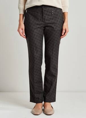 Pantalon slim taille élastique taille normale noir GUY DUBOUIS femme