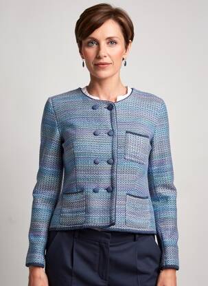Veste chic poches bleu GRIFFON femme
