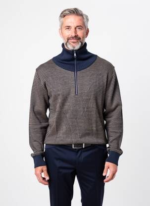 Pull manches longues manches longues bleu I.ODENA homme
